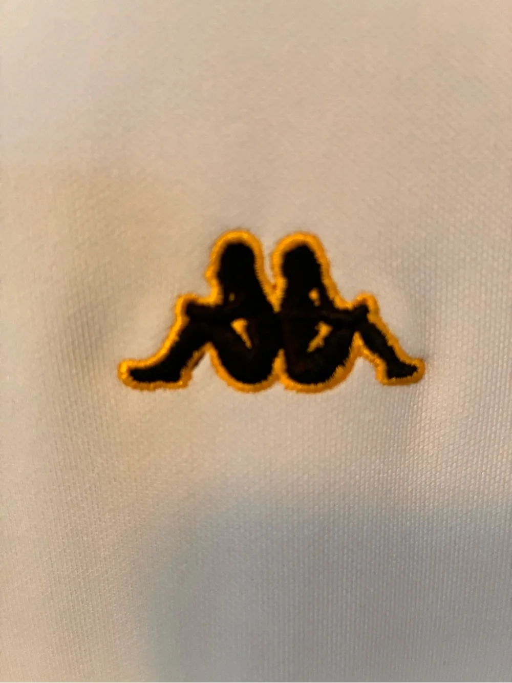 Kappa Kids White Full-Zip Jacket with Orange and Black Trim (Germany)